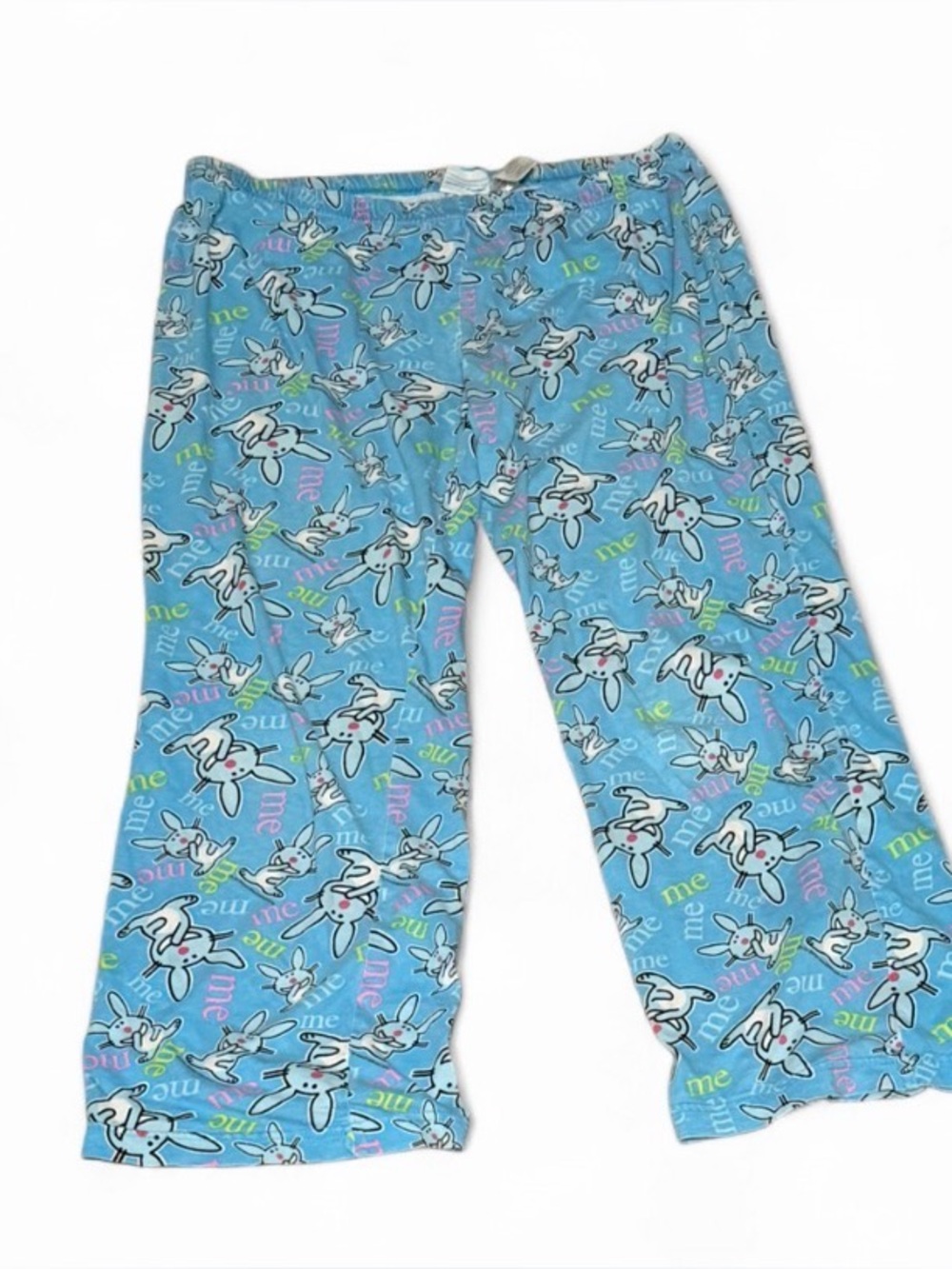 Vintage Y2K It’s Happy Bunny “Me” Blue Pajama Pants